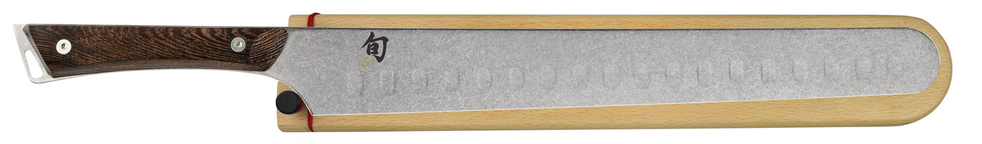 Shun Kanso Hollow Ground Brisket Knife Blade 12-in with Saya - Kitchen Universe