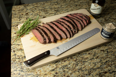Shun Kanso Hollow Ground Brisket Knife Blade 12-in with Saya - Kitchen Universe