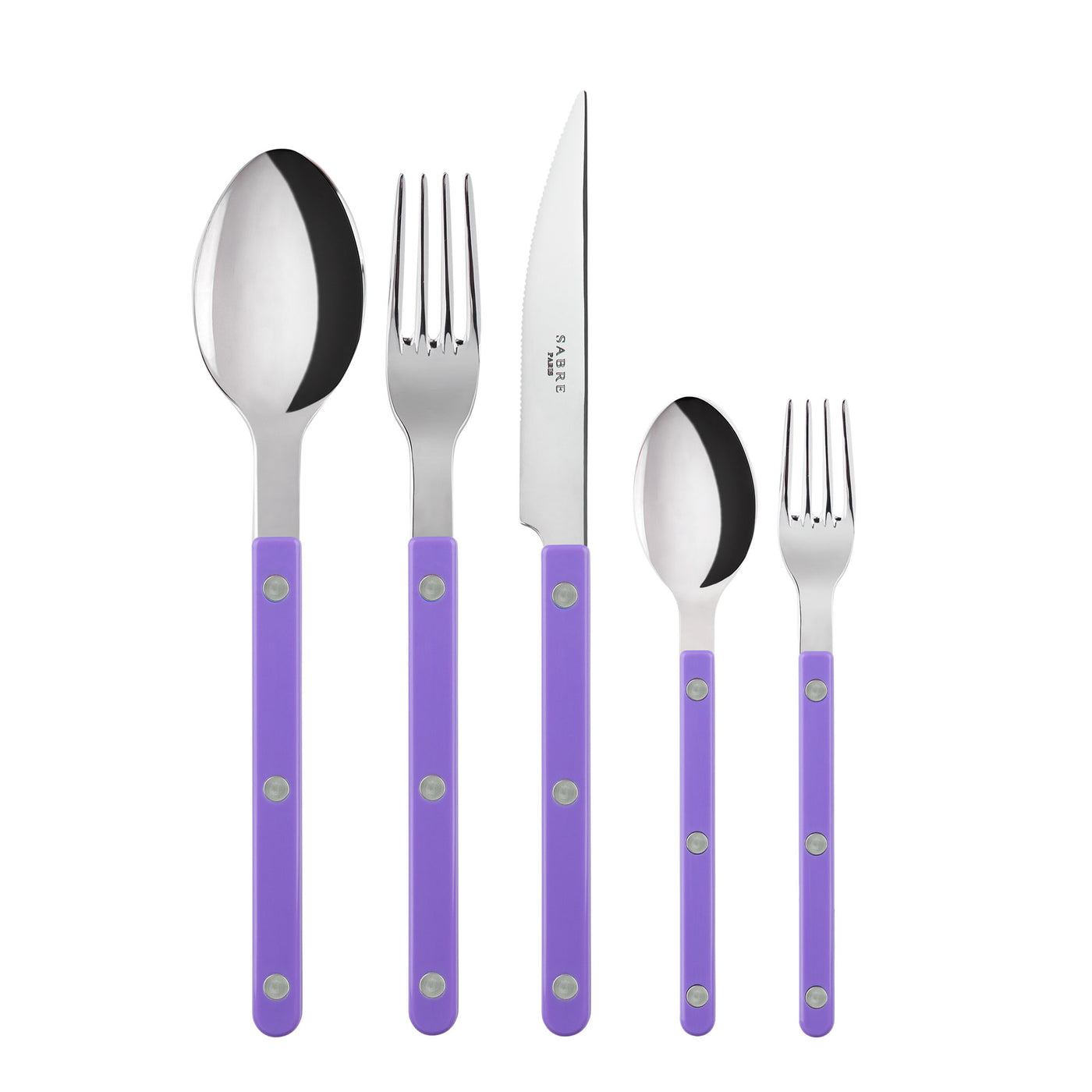 Sabre Bistrot 5-Piece Flatware Set, Mauve