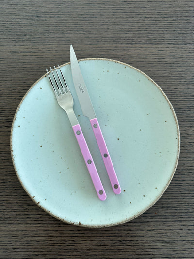 Sabre Bistrot 5-Piece Flatware Set, Pink - Kitchen Universe