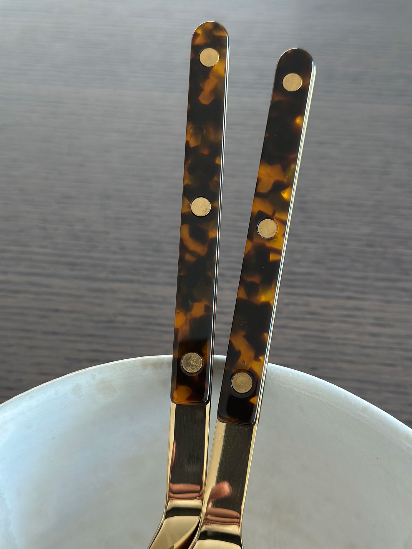 Sabre Bistrot Gold Rice Spoon, Tortoise - Kitchen Universe