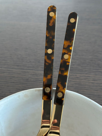 Sabre Bistrot Gold Rice Spoon, Tortoise - Kitchen Universe