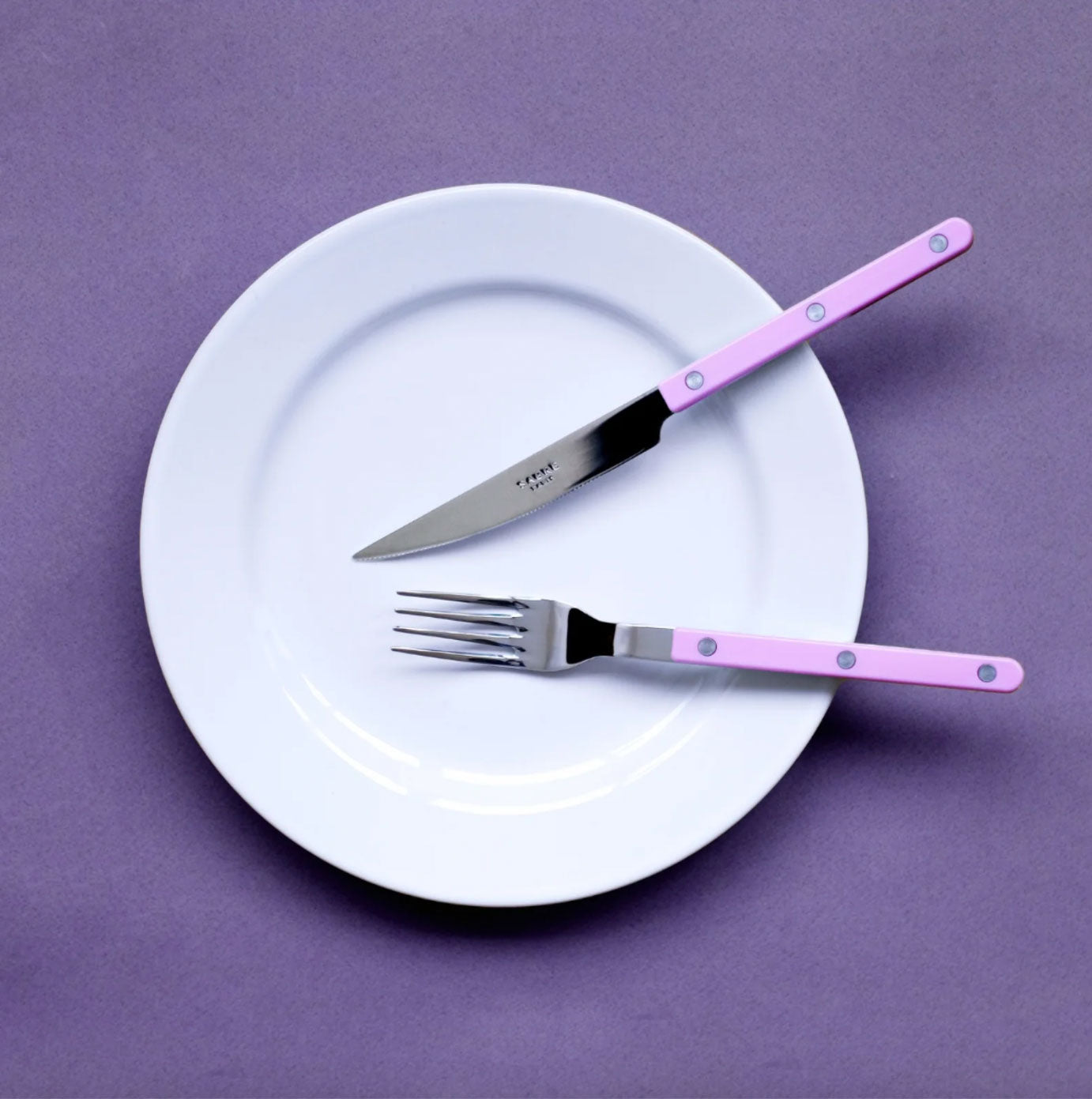 Sabre Bistrot 5-Piece Flatware Set, Pink - Kitchen Universe