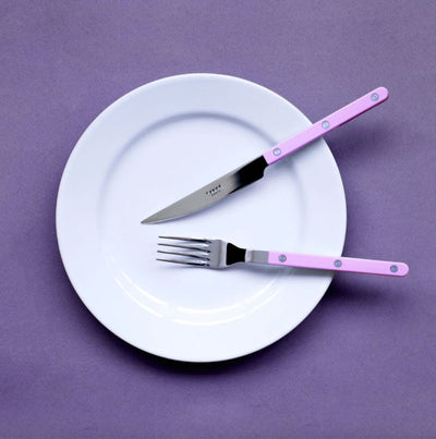Sabre Bistrot 5-Piece Flatware Set, Pink - Kitchen Universe