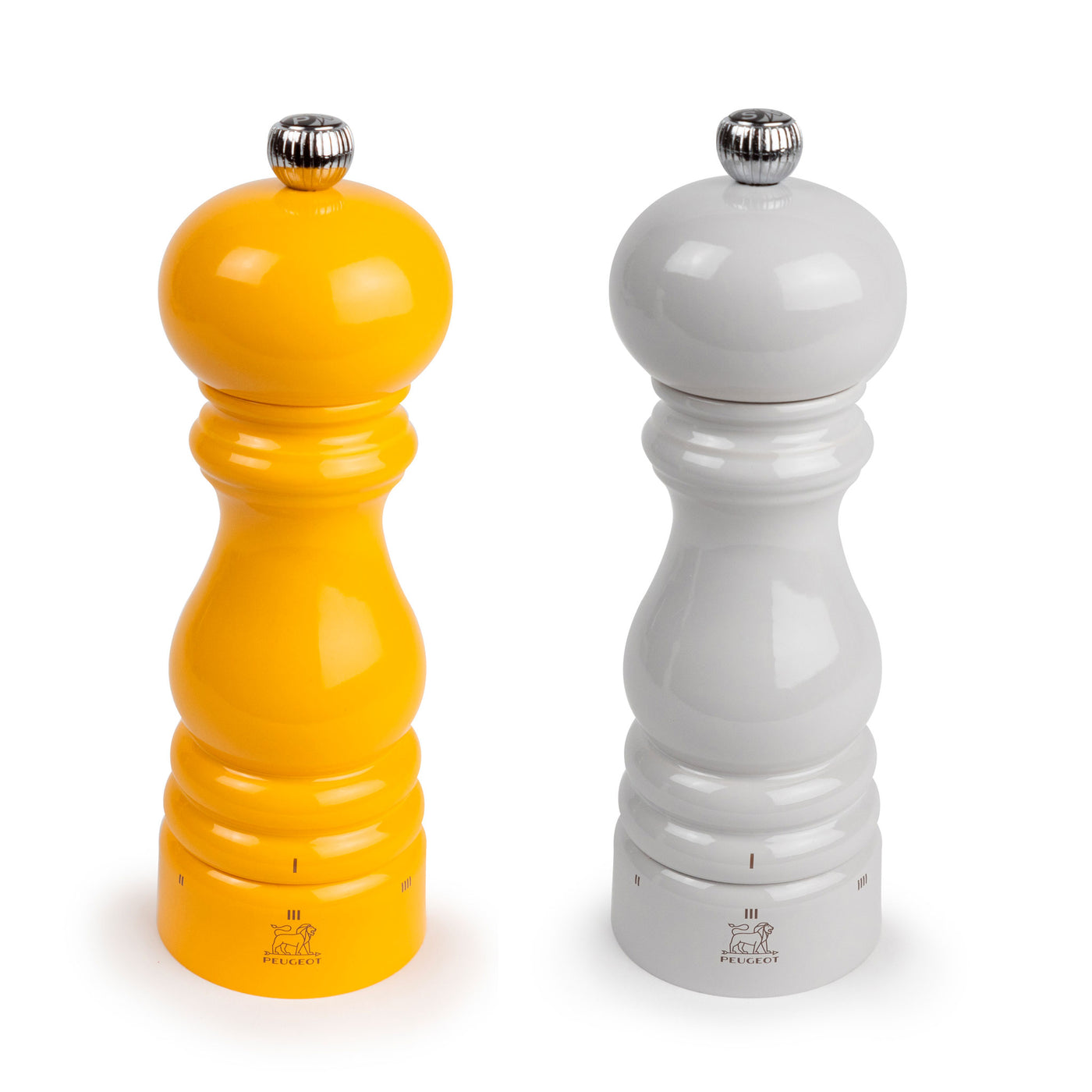 Peugeot Paris u'Select Pepper & Salt Mill Set 7-in, Saffron and Pearl Grey