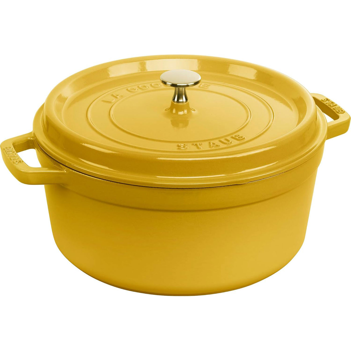 Staub Cast Iron Round Dutch Oven Cocotte Oven 5.5-qt, Citron
