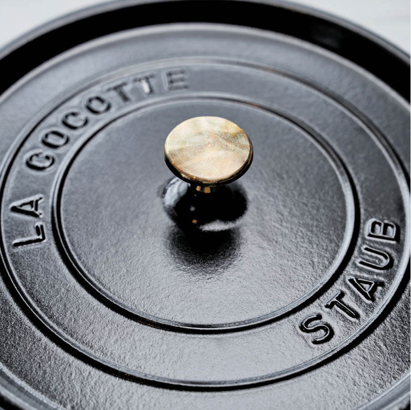 Staub Cast Iron Round Cocotte Oven 7-Quart, Matte Black