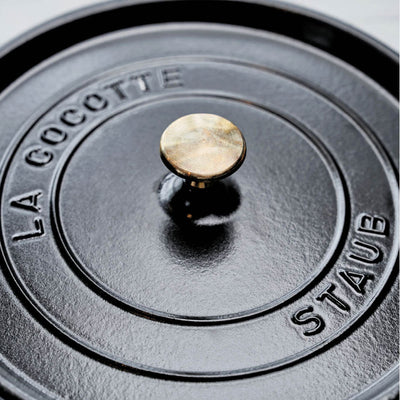 Staub Cast Iron Round Cocotte Oven 7-Quart, Matte Black
