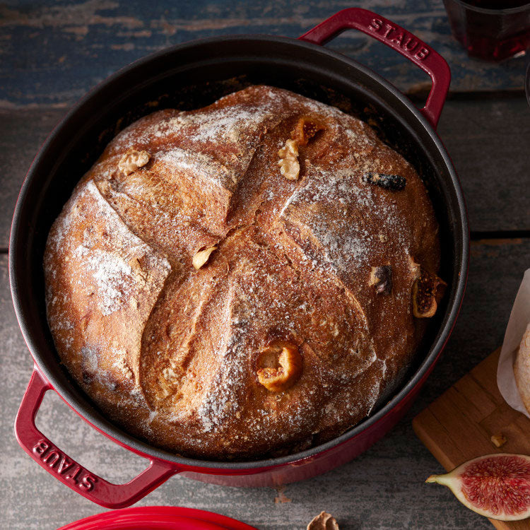 Staub Cast Iron Round Cocotte Oven 7-Quart, Cherry Red