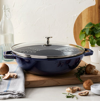 Staub Cast Iron Perfect Pan, 4.5 qt, Grenadine