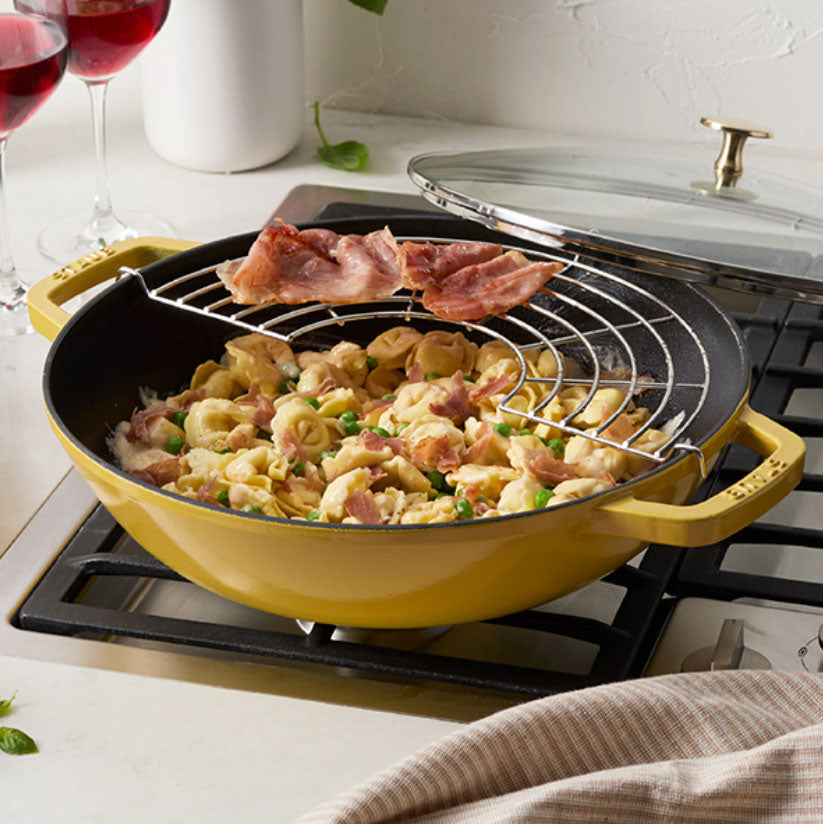 Staub Cast Iron Perfect Pan, 4.5 qt, Grenadine