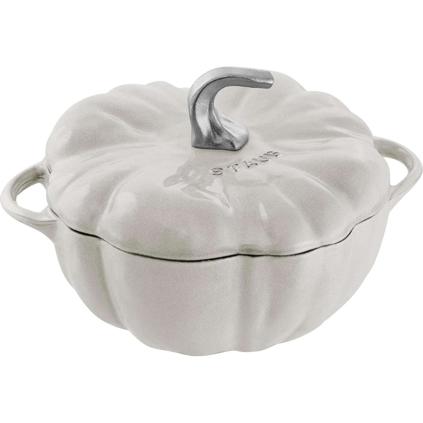Staub Cast Iron Pumpkin Cocotte 3.5-Quart, White Truffle