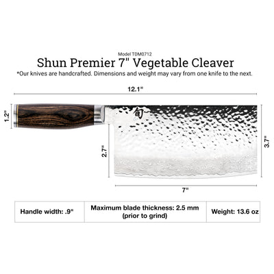 Shun Premier Vegetable Cleaver 7-in - Kitchen Universe
