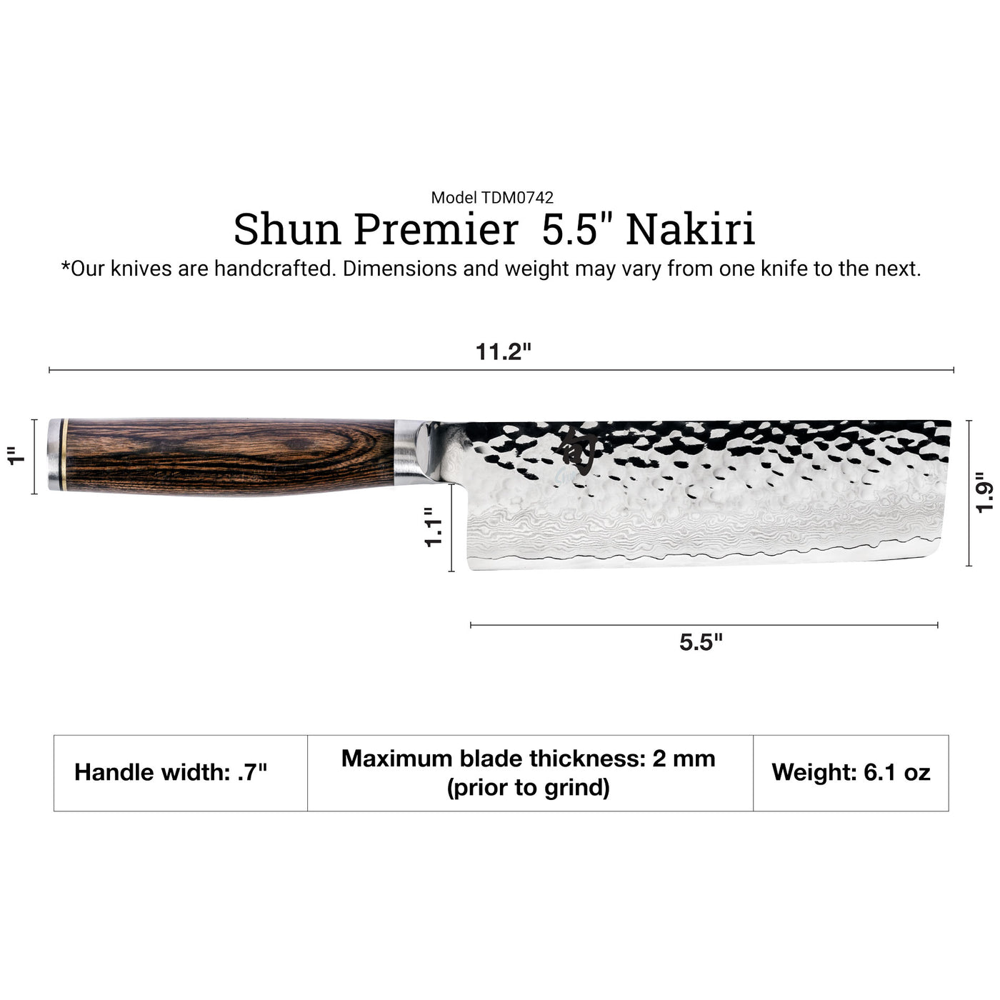 Shun Premier Nakiri Knife, 5.5-in - Kitchen Universe
