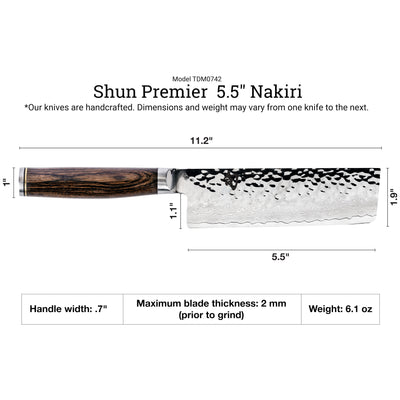 Shun Premier Nakiri Knife, 5.5-in - Kitchen Universe