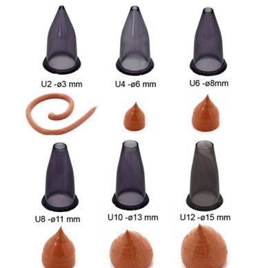 de Buyer 6-Piece Piping Nozzles, Plain UNI - Kitchen Universe