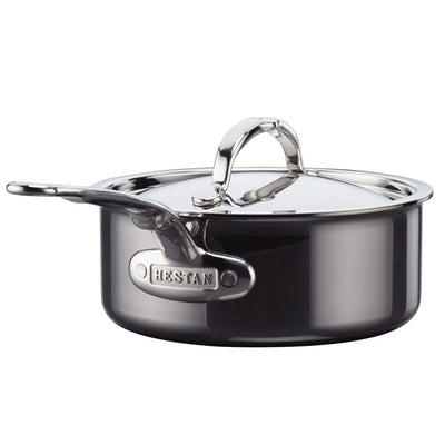 Hestan NanoBond Titanium Stainless Steel Sauce Pan With Helper Handle and Lid, 4-Quart