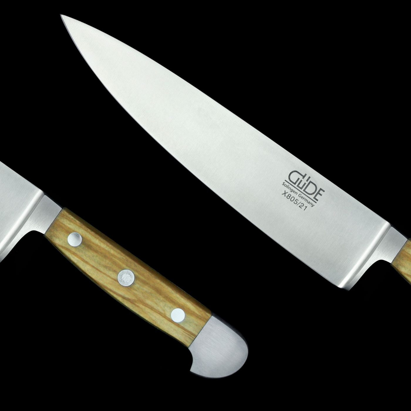 Gude Alpha Olive Chef's Knife With Olivewood Handle, 8-in - Kitchen Universe