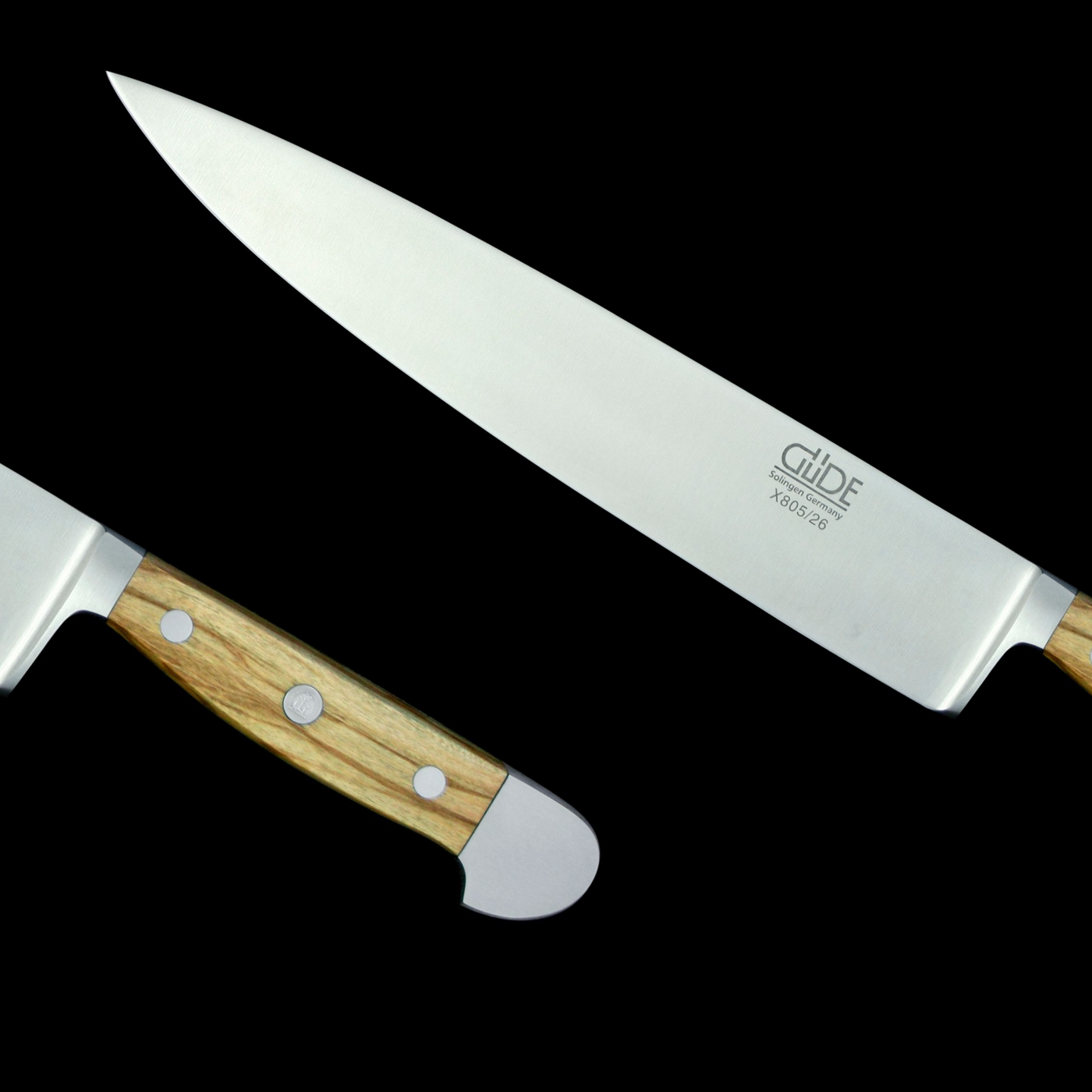 Gude Alpha Olive Chef's Knife With Olivewood Handle, 10-in - Kitchen Universe