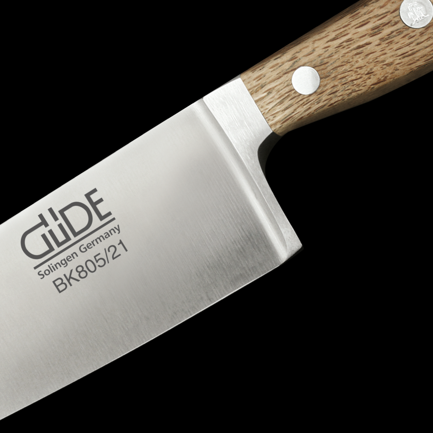 Gude Alpha Chef's Knife With Oak Wood Handle, 8-in - Kitchen Universe