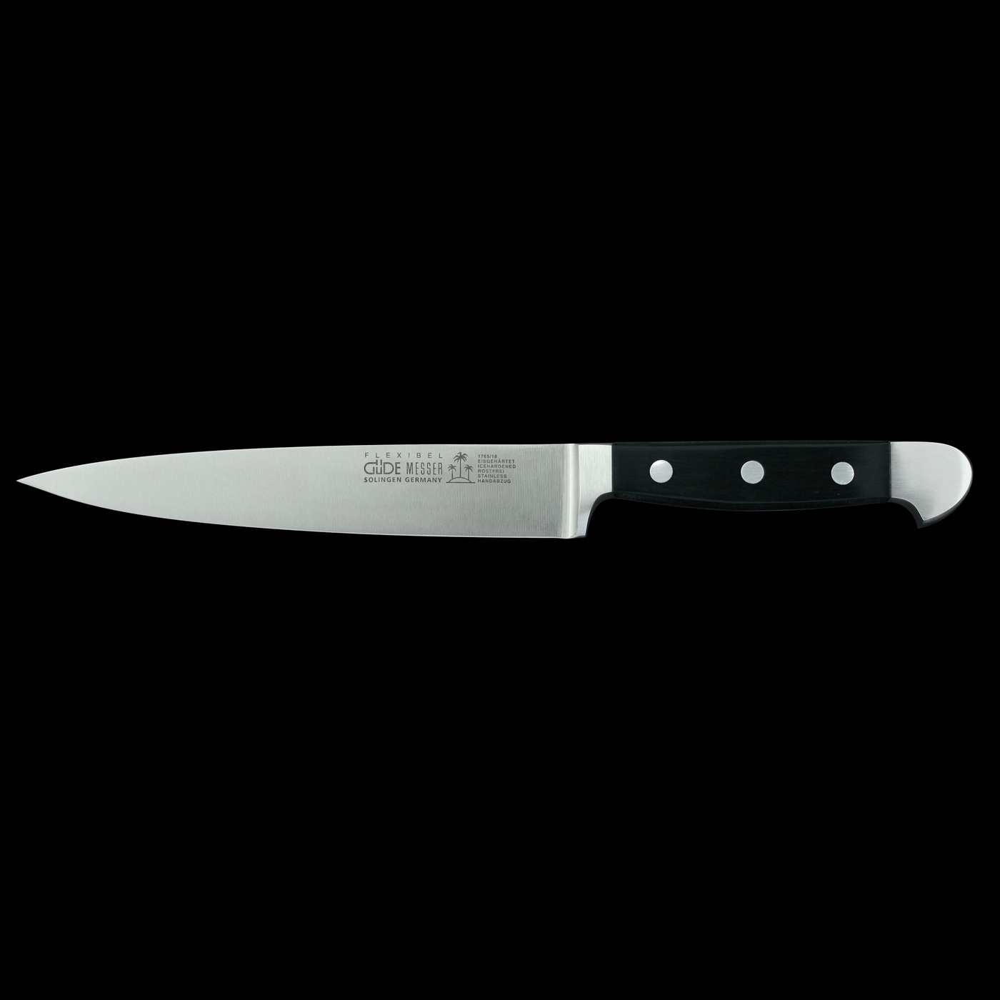 Gude Alpha Fillet Knife With Black Hostaform Handle, 7-in - Kitchen Universe