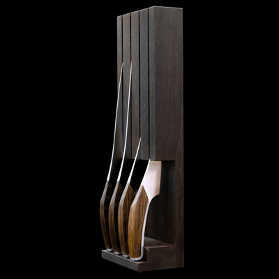 Gude Synchros Knife Block, Smoked Oakwood - Kitchen Universe