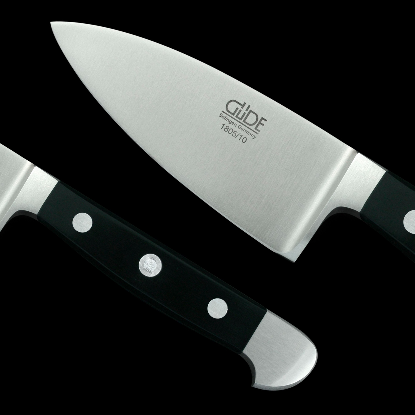 Gude Alpha Hard Cheese Knife With Black Hostaform Handle, 3-in - Kitchen Universe
