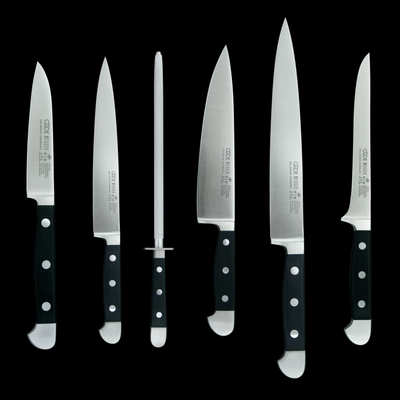 Gude Alpha Series Knife Block 6-Piece With Beech Wood - Kitchen Universe