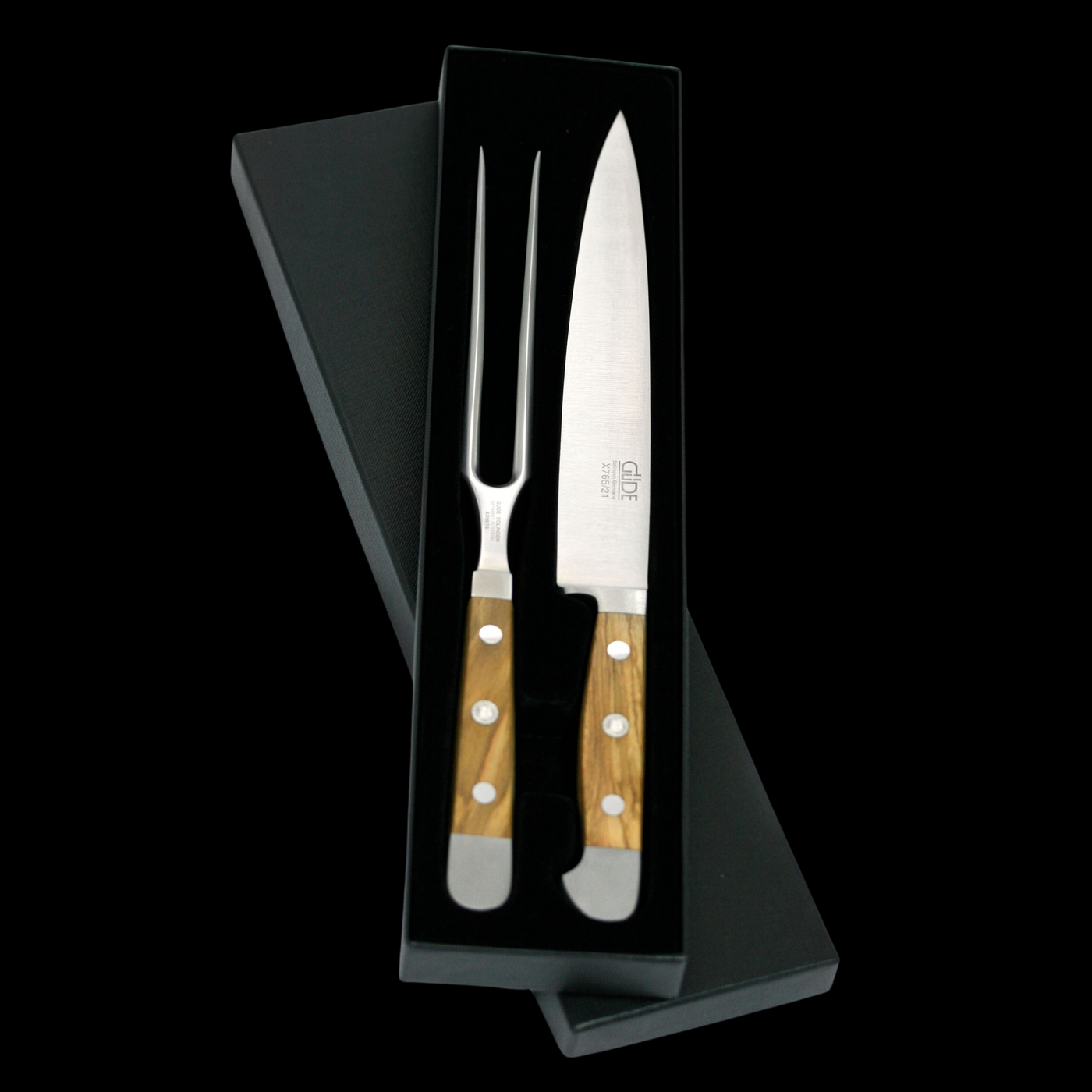 Gude Alpha Carving Set 2-Piece With Olivewood Handles - Kitchen Universe