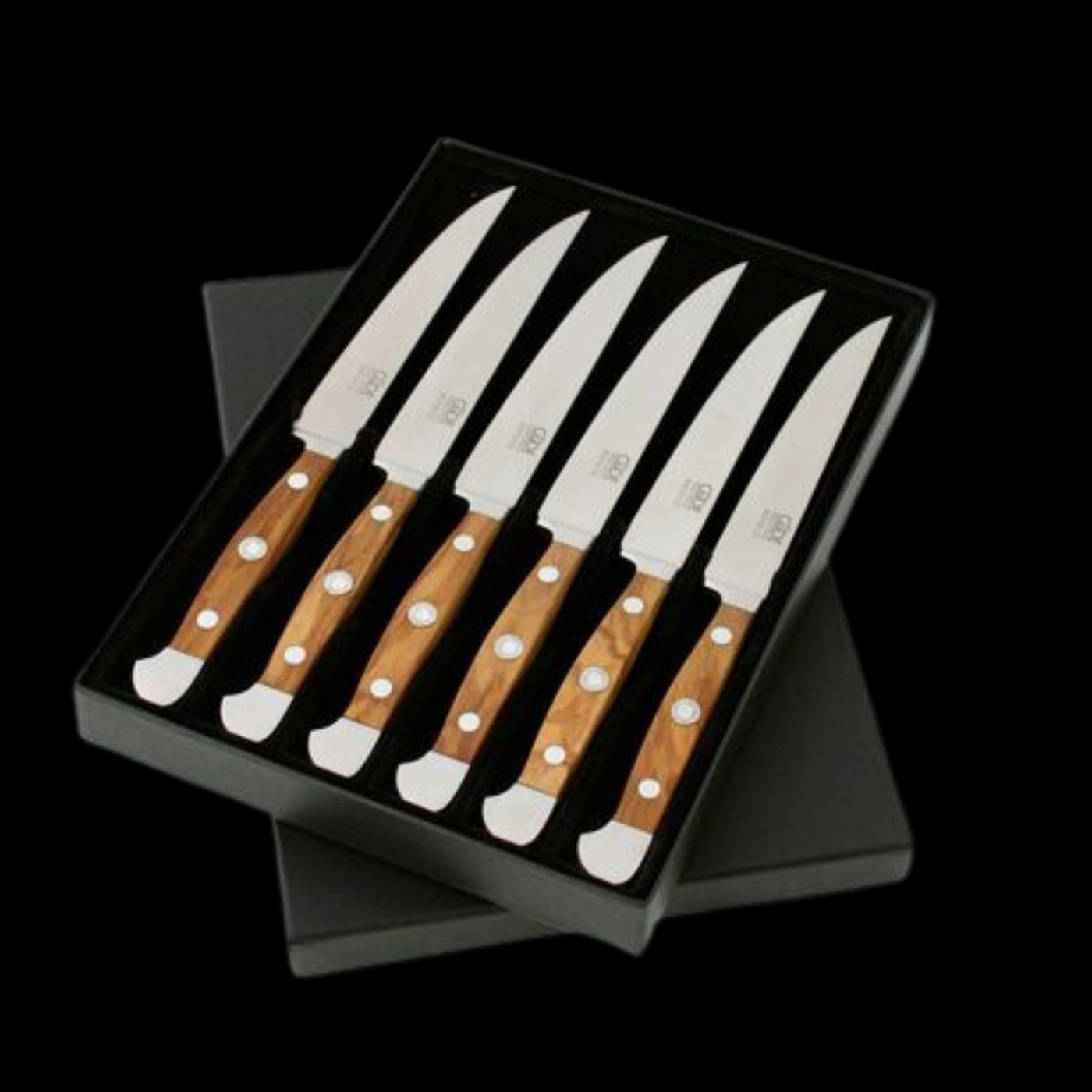 Gude Alpha Steak Knife Set 6-Piece With Olivewood Handles - Kitchen Universe