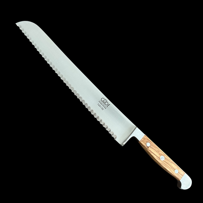 Gude Series High Carbon Bread Knife With Italian Oak Wood Handle, 12-in - Kitchen Universe
