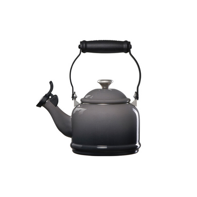 Le Creuset Enamel On Steel Demi Kettle With Stainless Steel Knob, 1.25 quart, Oyster - Kitchen Universe