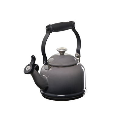 Le Creuset Enamel On Steel Demi Kettle With Stainless Steel Knob, 1.25 quart, Oyster - Kitchen Universe