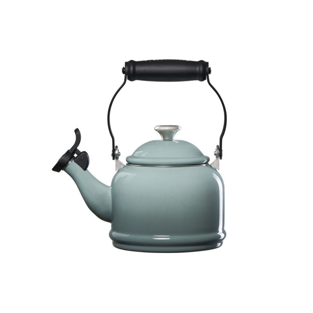 Le Creuset Enamel On Steel Demi Kettle With Stainless Steel Knob, 1.25 quart, Sea Salt - Kitchen Universe