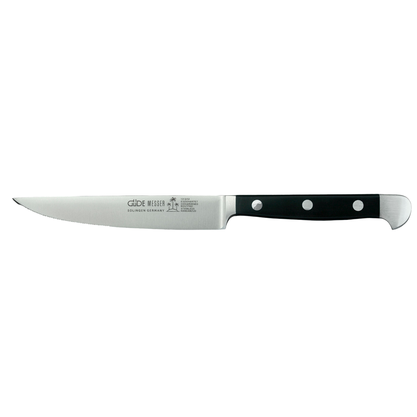 Gude Alpha Steak Knife With Black Hostaform Handle, 4.5-in - Kitchen Universe