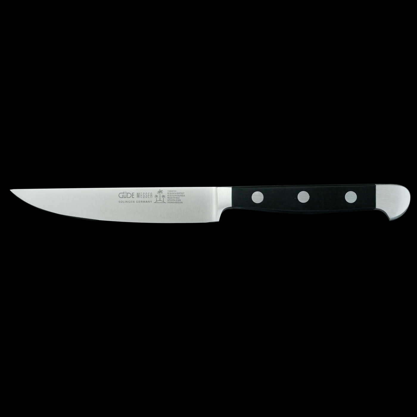 Gude Alpha Steak Knife With Black Hostaform Handle, 2-In - Kitchen Universe