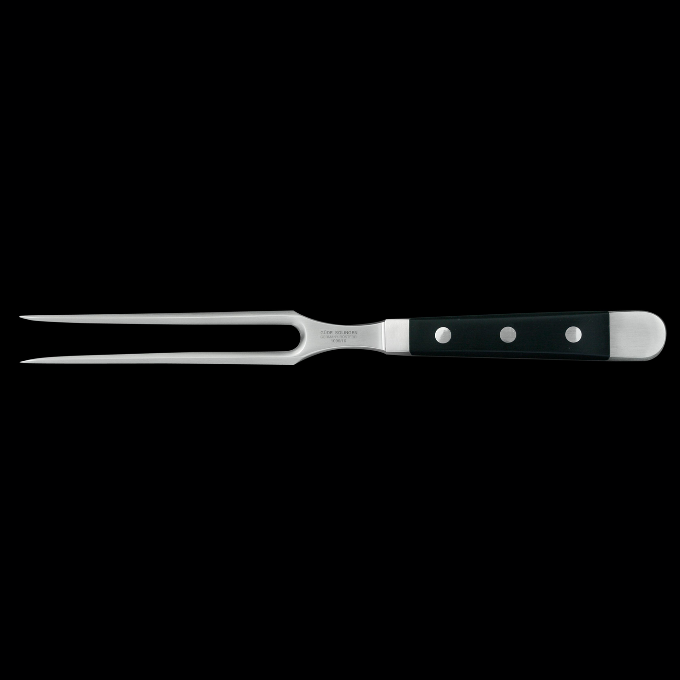 Gude Alpha Meat Fork With Black Hostaform Handle, 6-In - Kitchen Universe