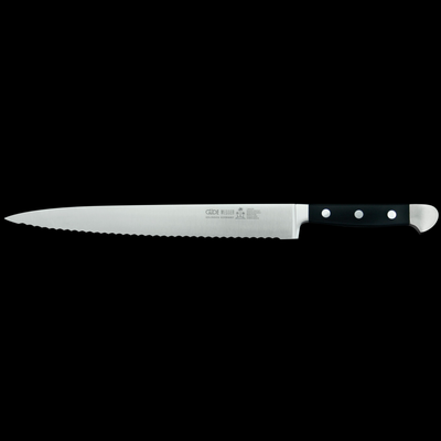 Gude Alpha Serrated Slicer/Roast Beef Knife With Black Hostaform Handle, 10-in - Kitchen Universe