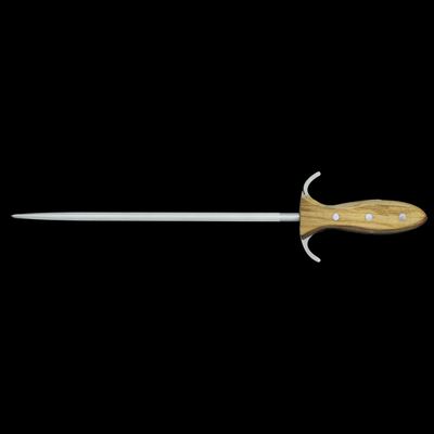 Gude Alpha Olive Sharpening Steel "D' artagnan With Olivewood Handle, 12-in. - Kitchen Universe