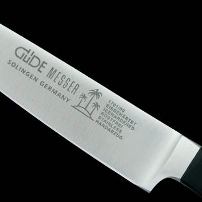 Gude Alpha Utility Knife With Black Hostaform Handle, 3-in - Kitchen Universe