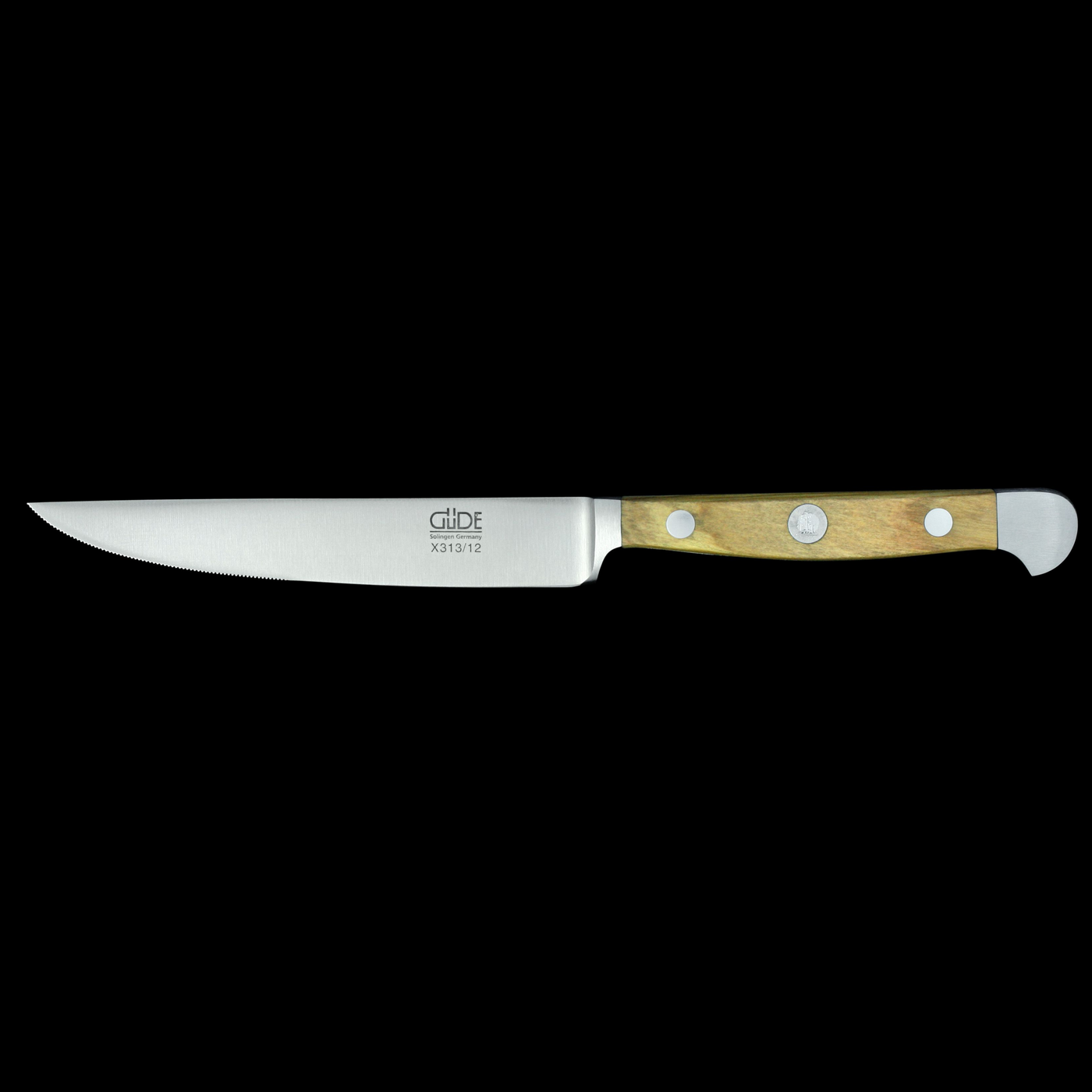 Gude Alpha Steak Knife Set 6-Piece With Olivewood Handles - Kitchen Universe
