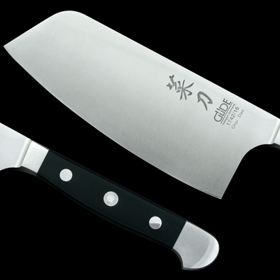 Gude Alpha Chinese Chef's Knife With Black Hostaform Handle, 6-in. - Kitchen Universe