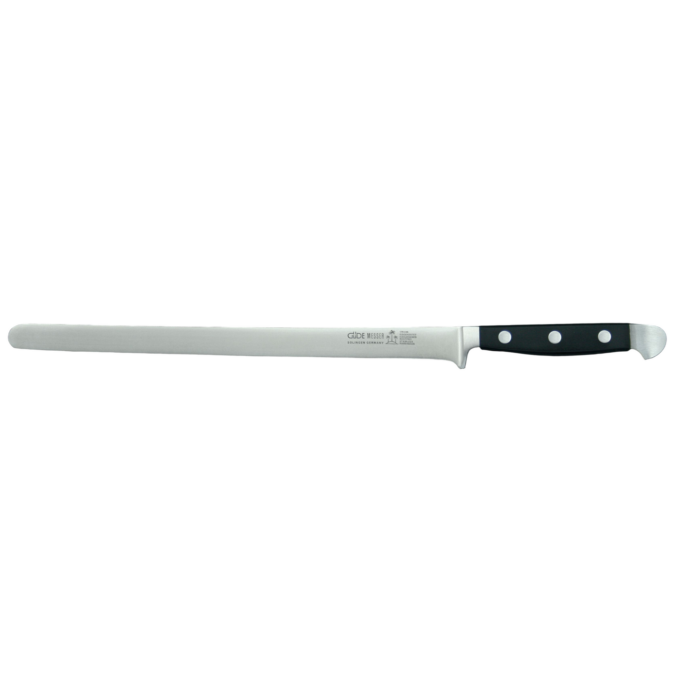 Gude Alpha Salmon Slicer With Black Hostaform Handle, 10-In - Kitchen Universe