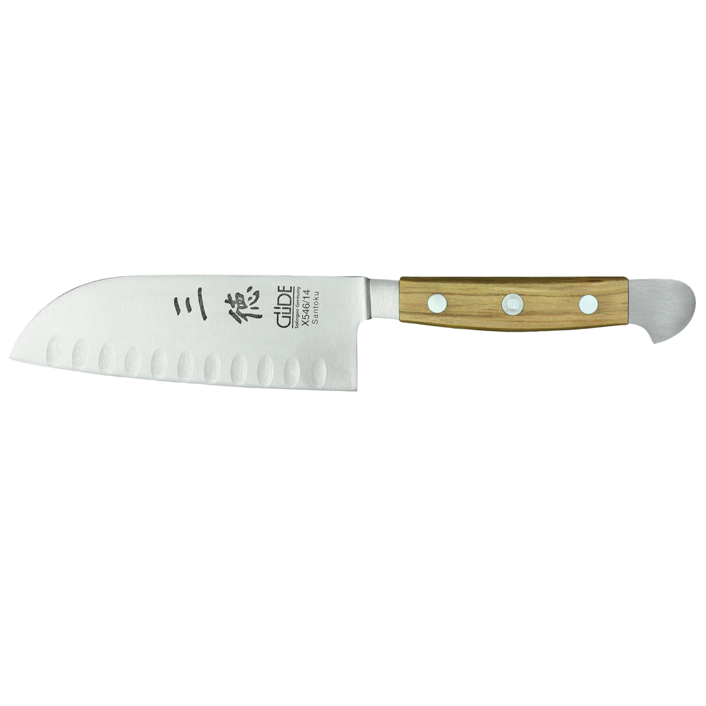 Gude Alpha Olive Santoku Knife With Olivewood Handle, 5-in. - Kitchen Universe