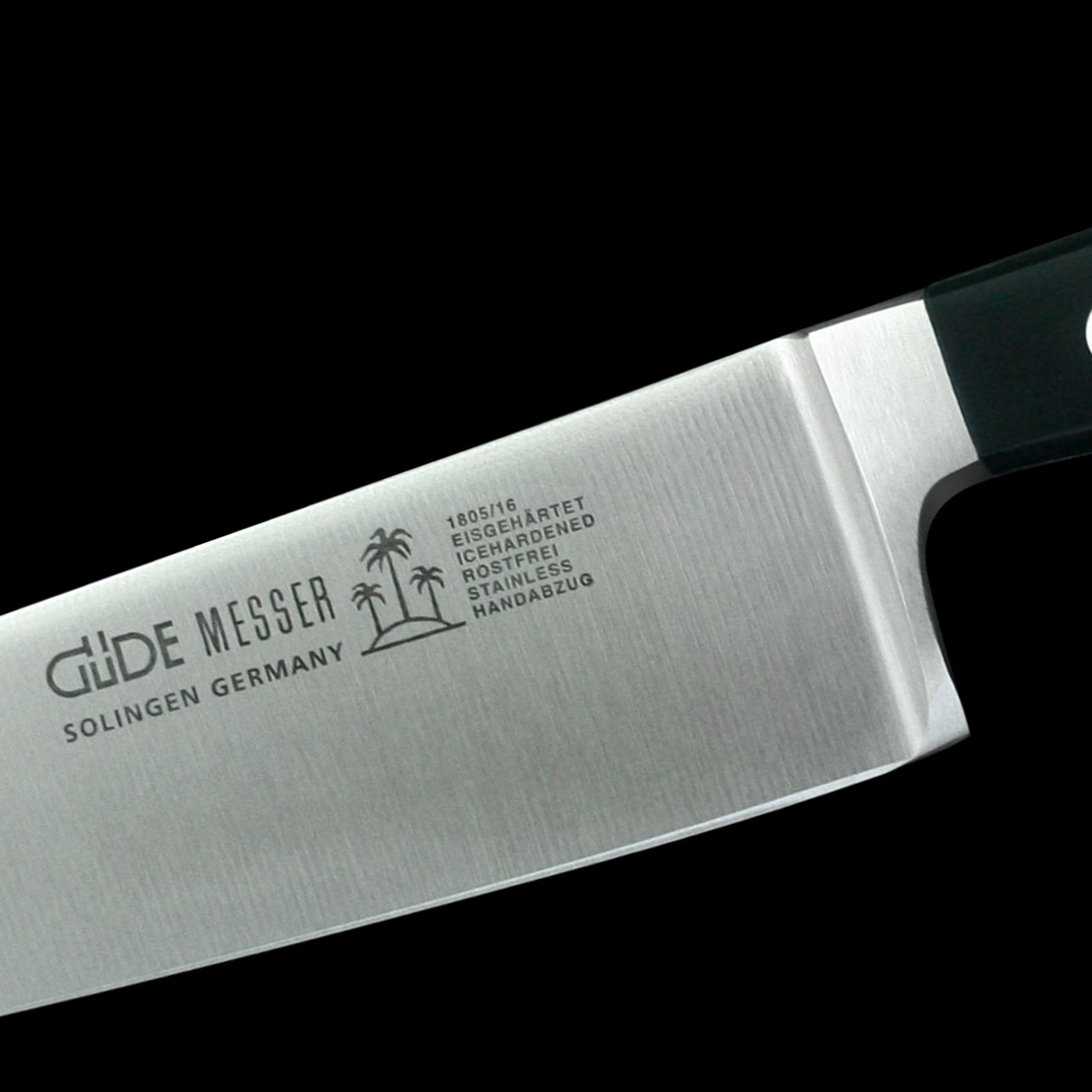 Gude Alpha Chef's Knife With Black Hostaform Handle, 6-in - Kitchen Universe