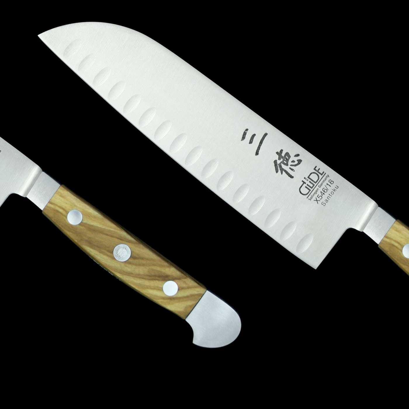 Gude Alpha Olive Santoku Knife With Olivewood Handle, 7-in. - Kitchen Universe