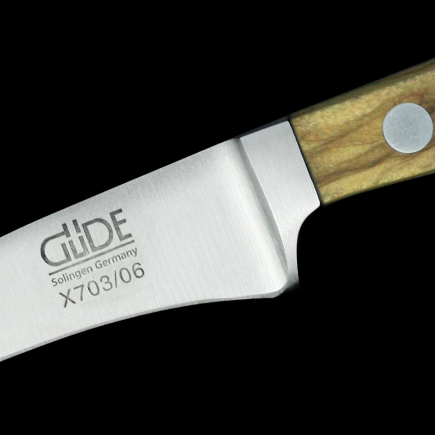 Gude Alpha Beak Knife With Olivewood Handle, 2-In - Kitchen Universe