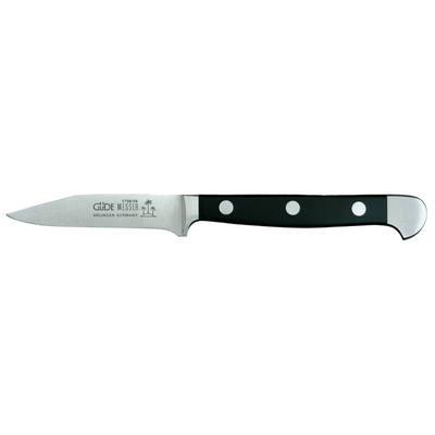 Gude Alpha Utility Knife With Black Hostaform Handle, 3-In - Kitchen Universe