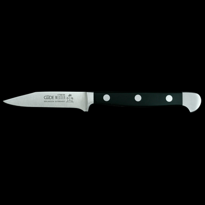 Gude Alpha Utility Knife With Black Hostaform Handle, 3-In - Kitchen Universe