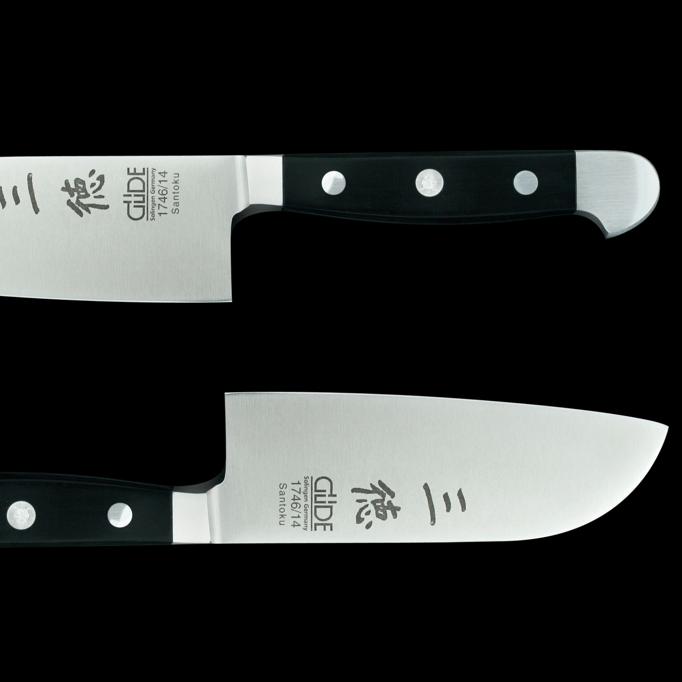 Gude Alpha Santoku Knife With Black Hostaform Handle, 5-in - Kitchen Universe